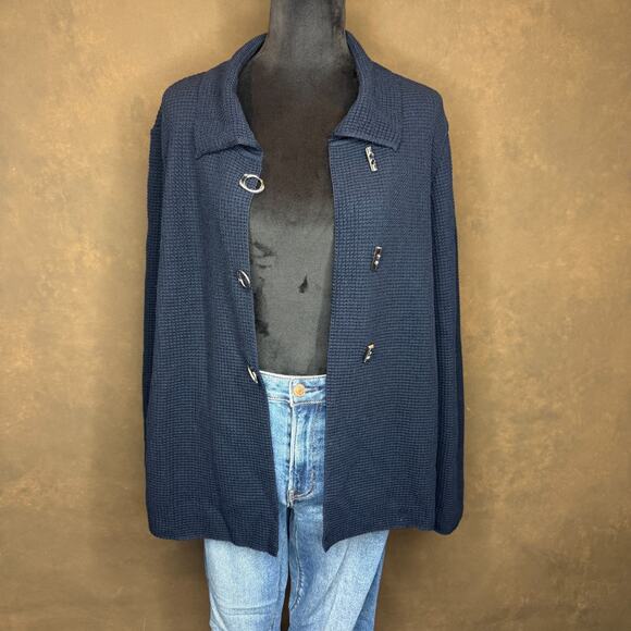 Saint James Paris Navy Wool Toggle Jacket Size 14 Made in France - Picture 1 of 13